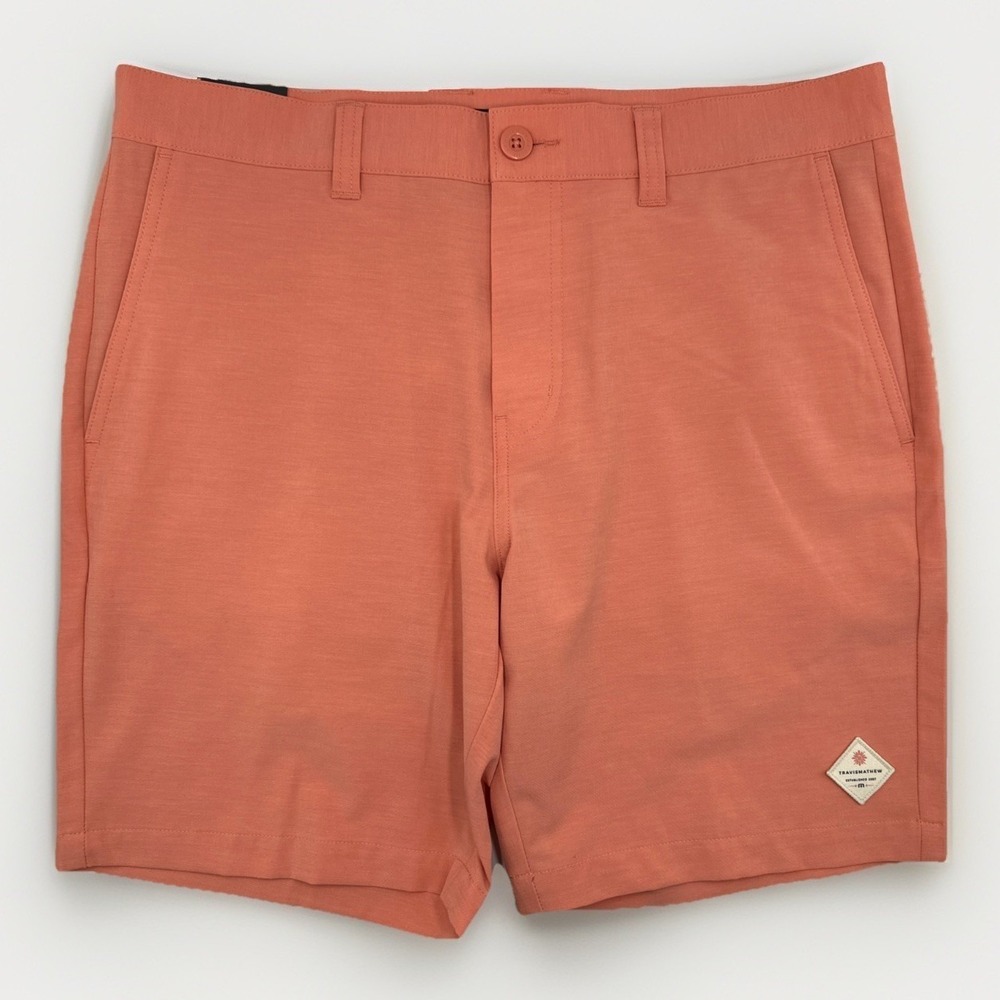 Travis Mathew 8" Tech Chino Golf Shorts - Terra Cotta Canvas - Men's 38 NEW